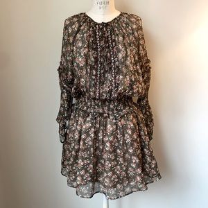 NTW Zara folklore cinched waist dress